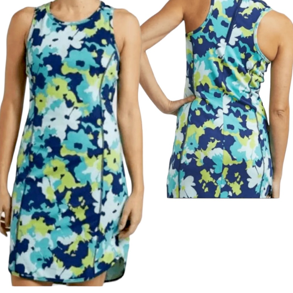 Title Nine Floral Racerback Sleeveless Athletic Dress Sz M NEW!